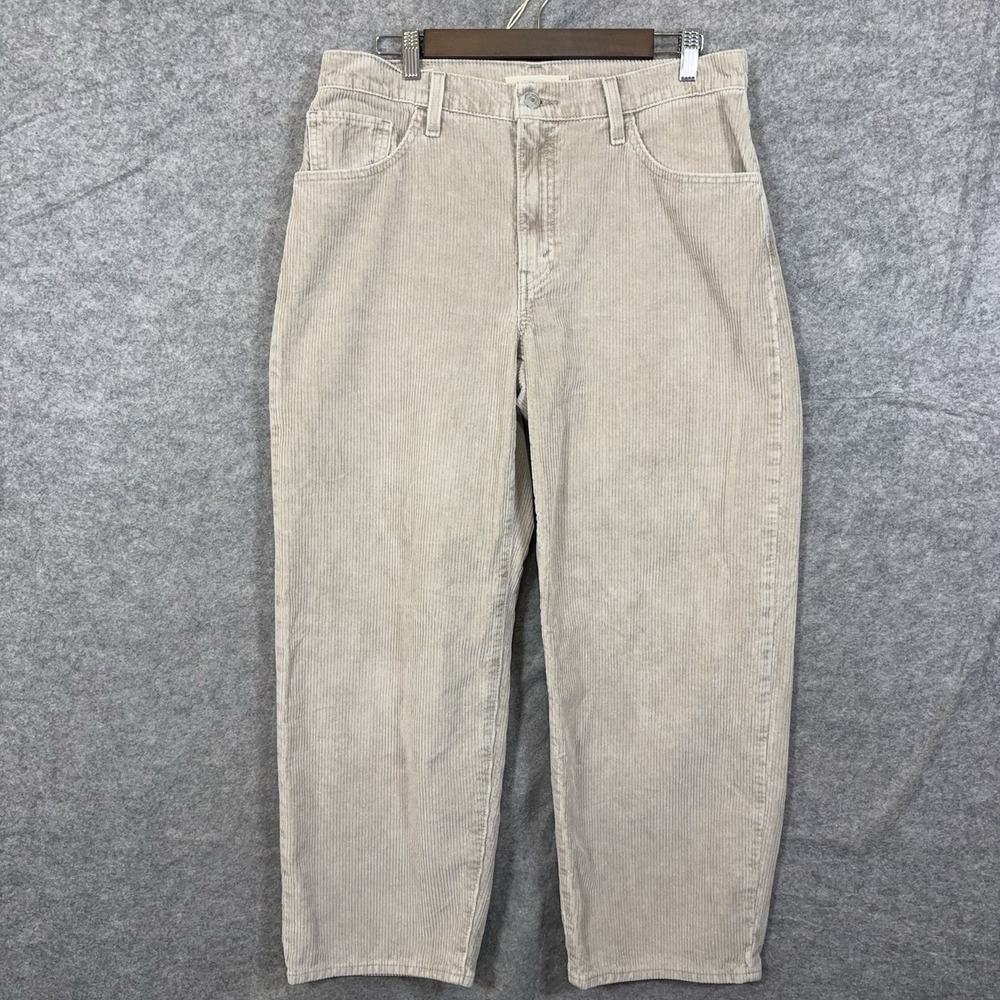 Levis Baggy Dad Corduroy Pants Womens 30 Tan Straight Hippie Vintage 90s Casual